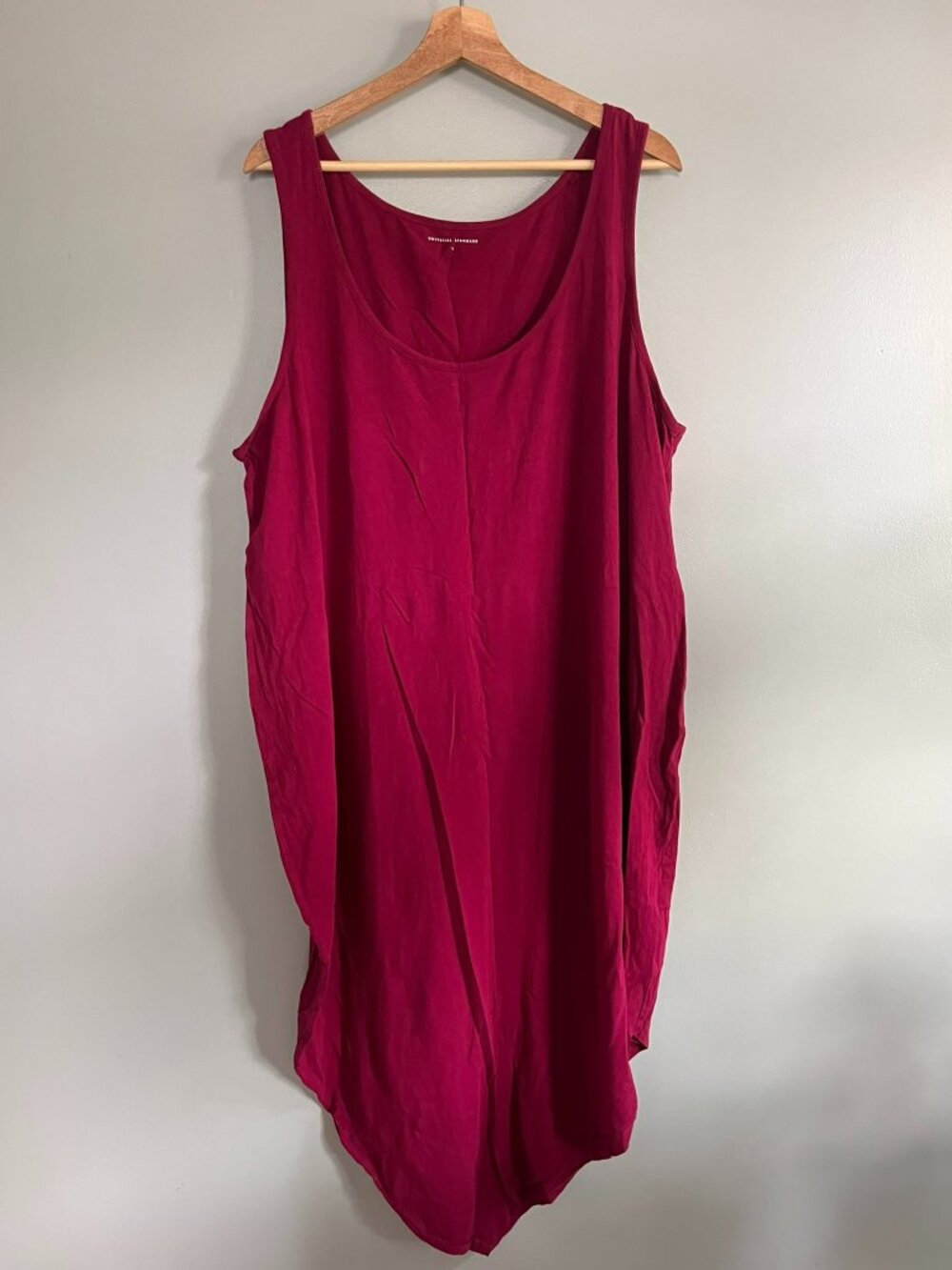 Sleeveless Asymmetrical Geneva Dress in Berry